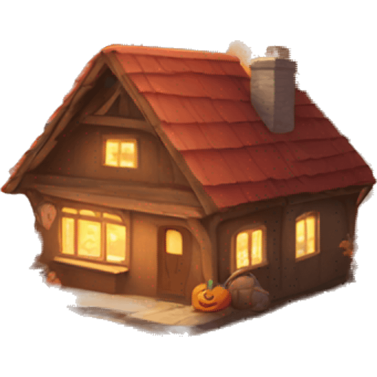 Cozy autumn scenery emoji