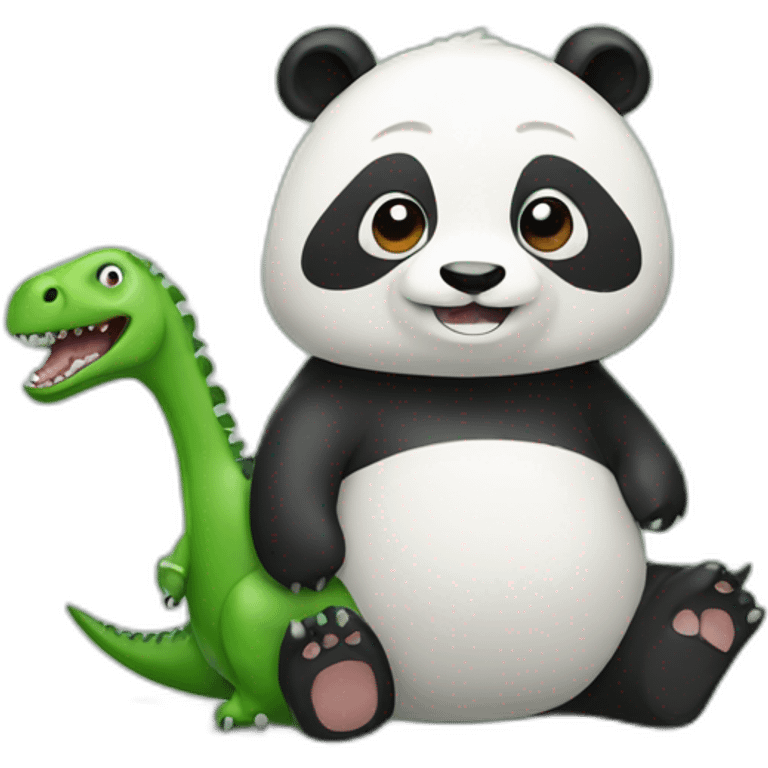 A panda bear mixed with a dinosaur emoji