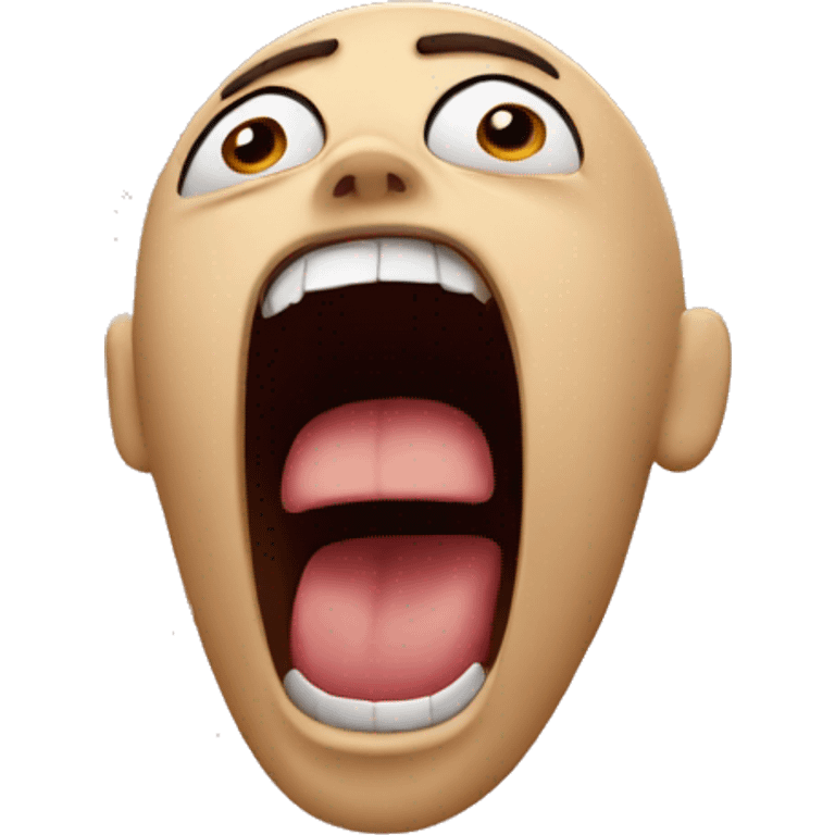 Screaming person emoji