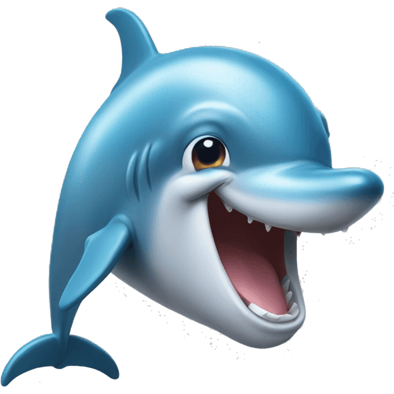 dolphin laugh emoji