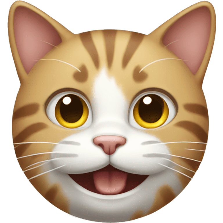 Cat with smile face emoji