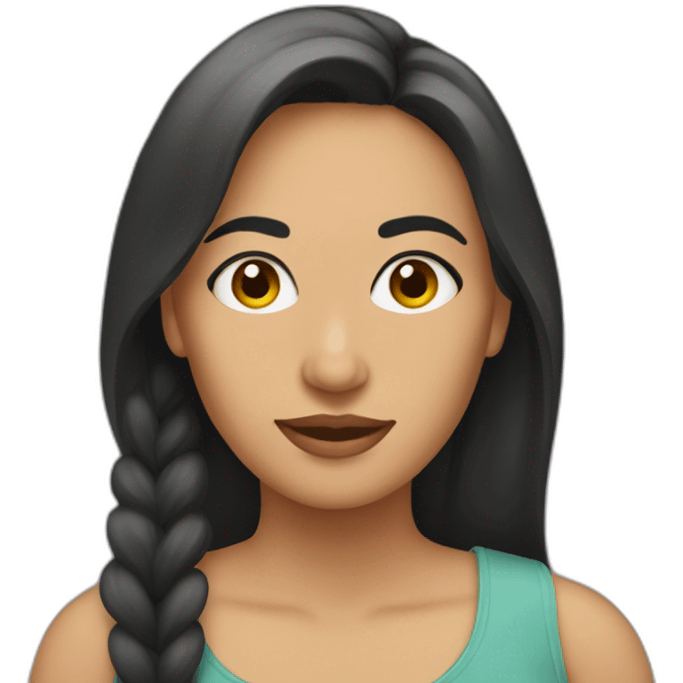 mujer pestañas emoji