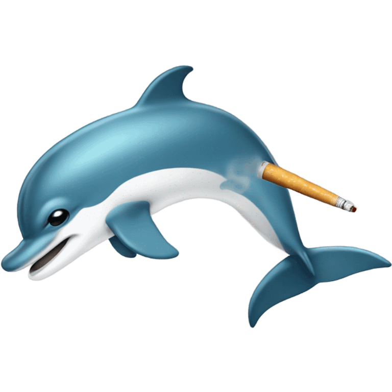 Dolphin smoking  emoji