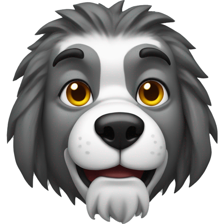 Lobo com um bigodão emoji