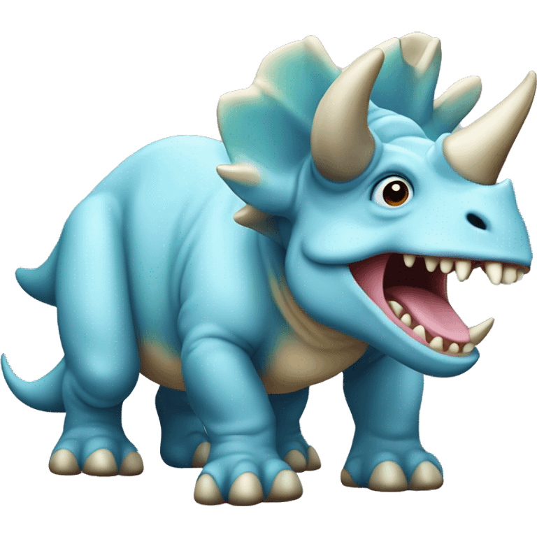 Light blue triceratops emoji