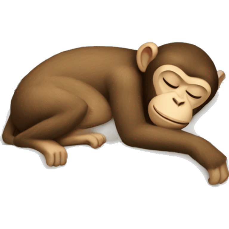 A monkey sleeping tucked in bed emoji