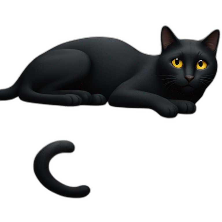 Un chat noir qui fait ses griffes sur un canapé emoji