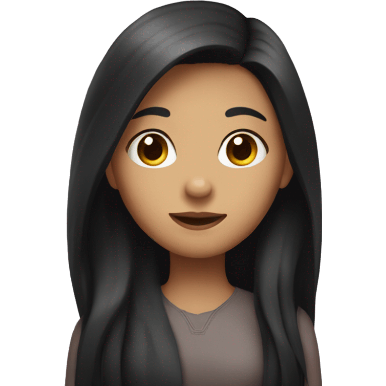 a girl with long dark hair emoji