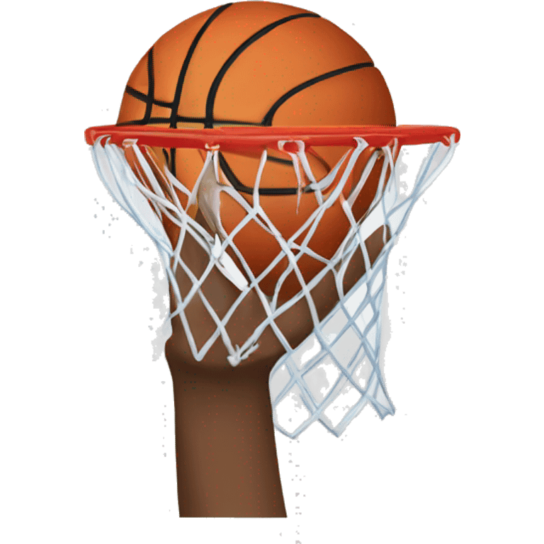 A basketball hold air emoji