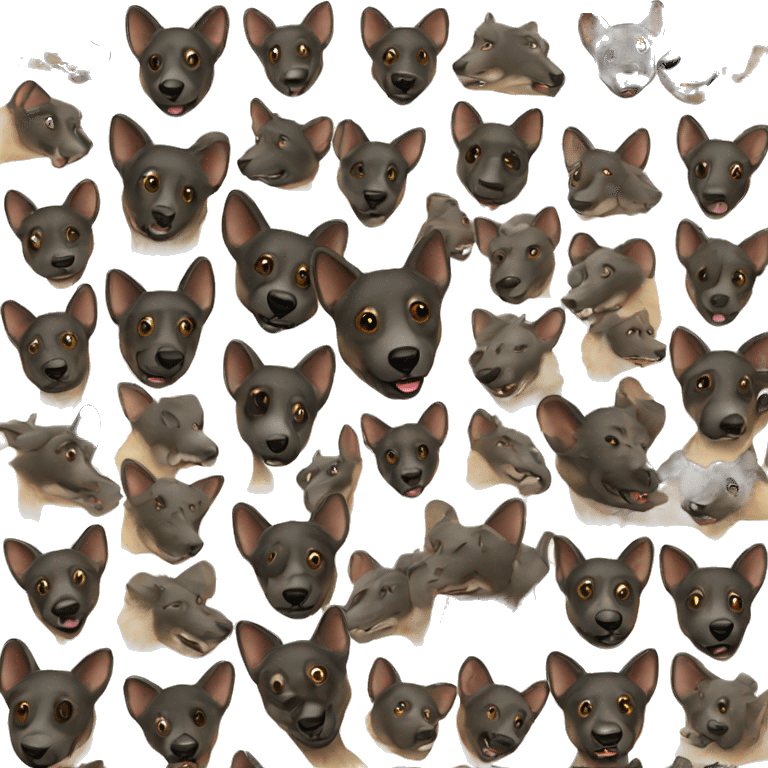 A black dingo  emoji