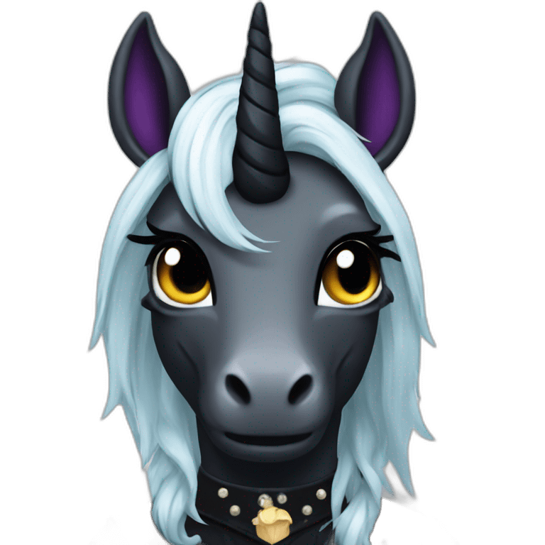 goth unicorn emoji