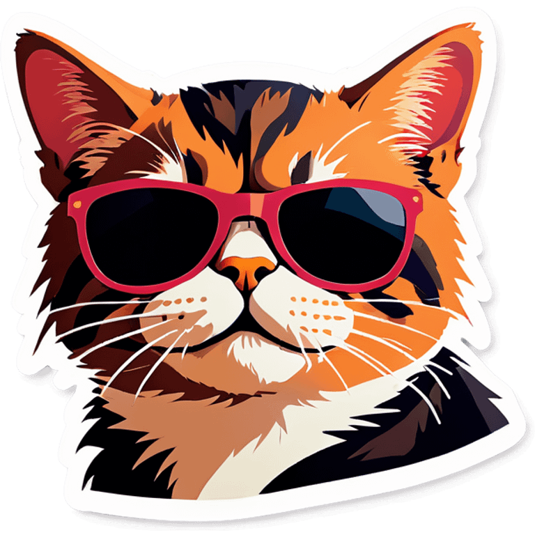 Cat with sunglasses emoji