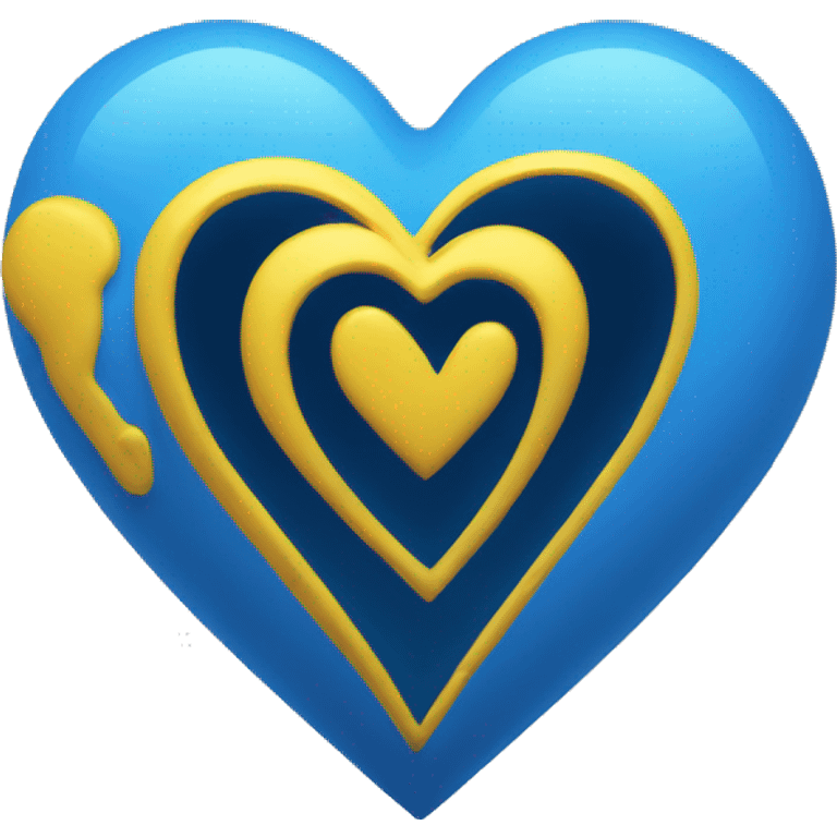 Blue yellow heart emoji