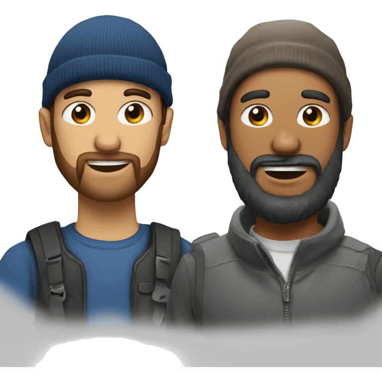 two tech leads men one with beard and one with beanie emoji