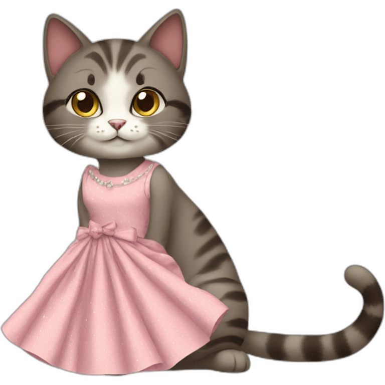 cat with dress emoji