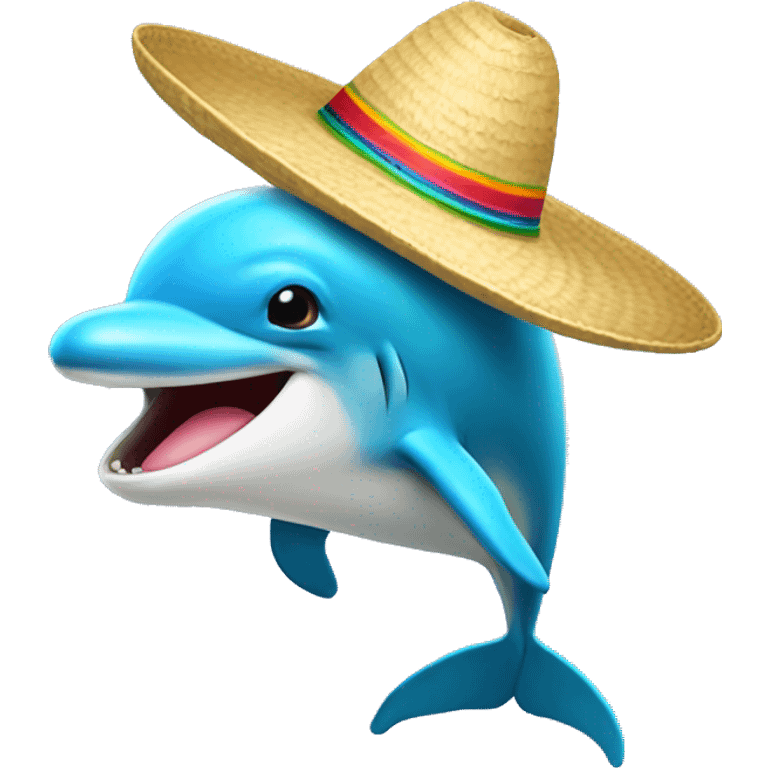 Dolphine with sombrero emoji