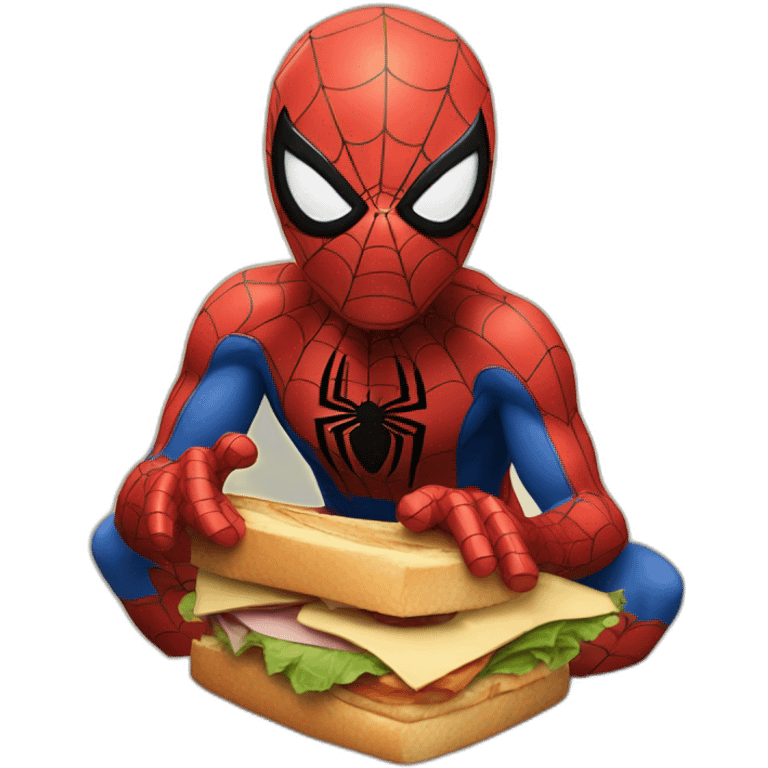 Spider man eat a sandwich emoji