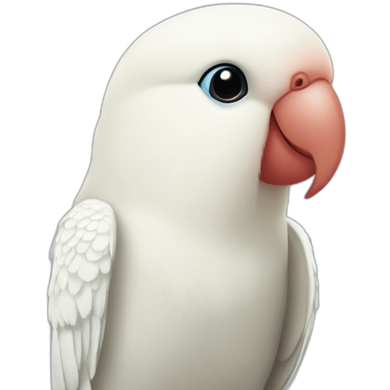 white lovebird emoji