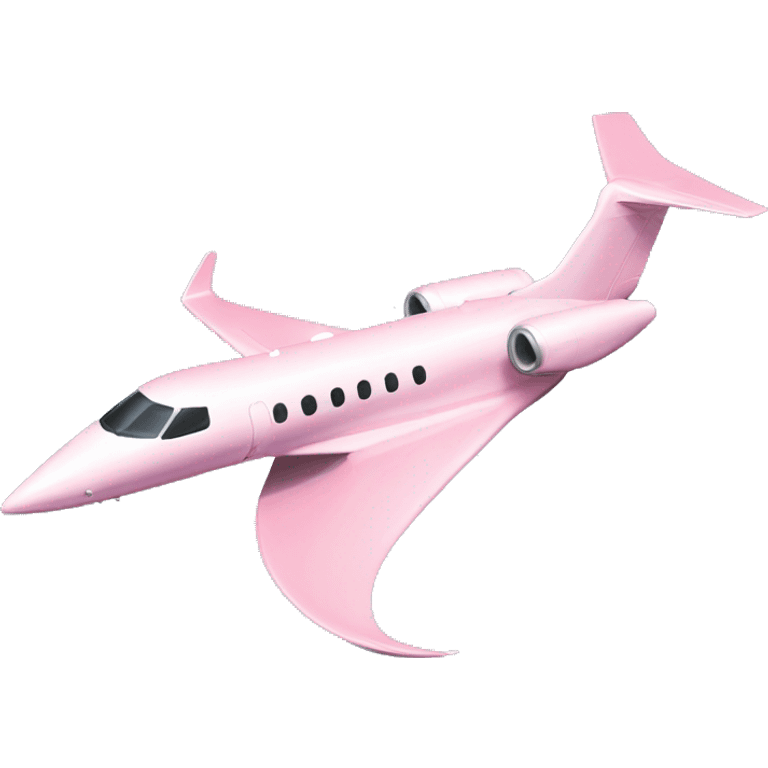 Pastel pink Gulfstream jet emoji