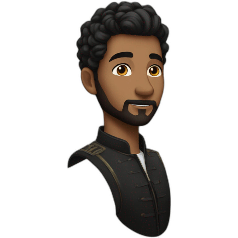 kinglsey ben-adir handsome short hair black emoji