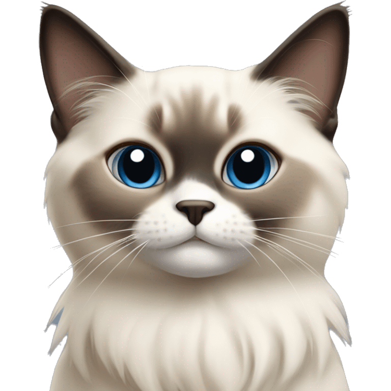 siamese ragdoll cat saying thank you emoji