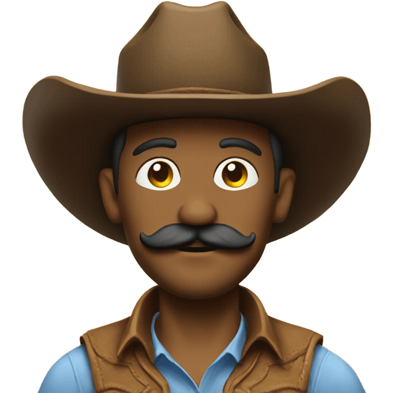  Cowboy with a big mustache tipping hat emoji