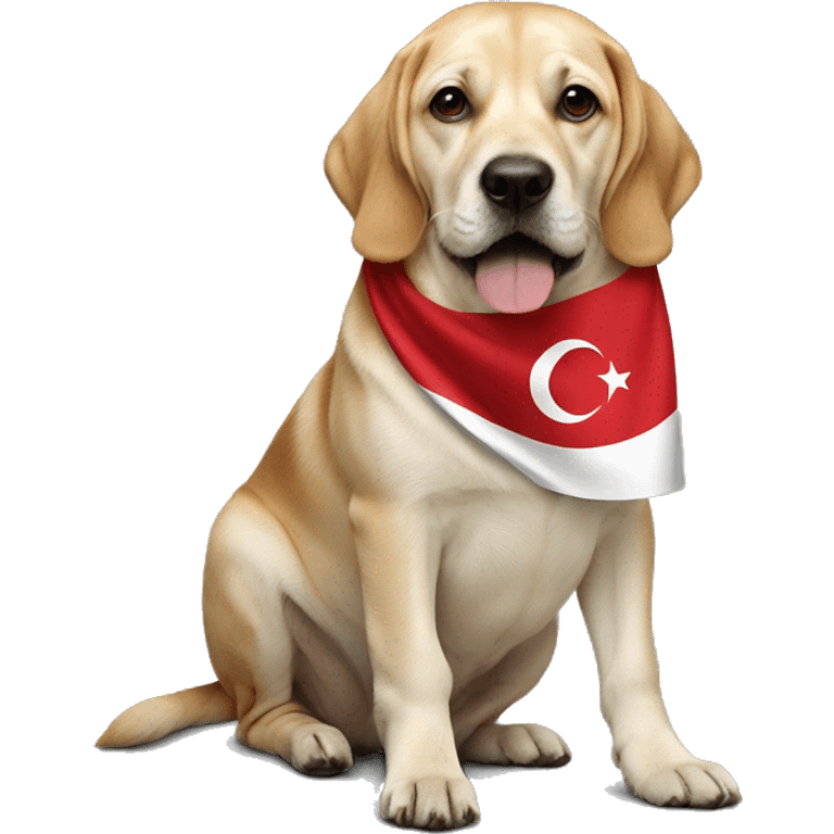 Turkish flag on a dog emoji