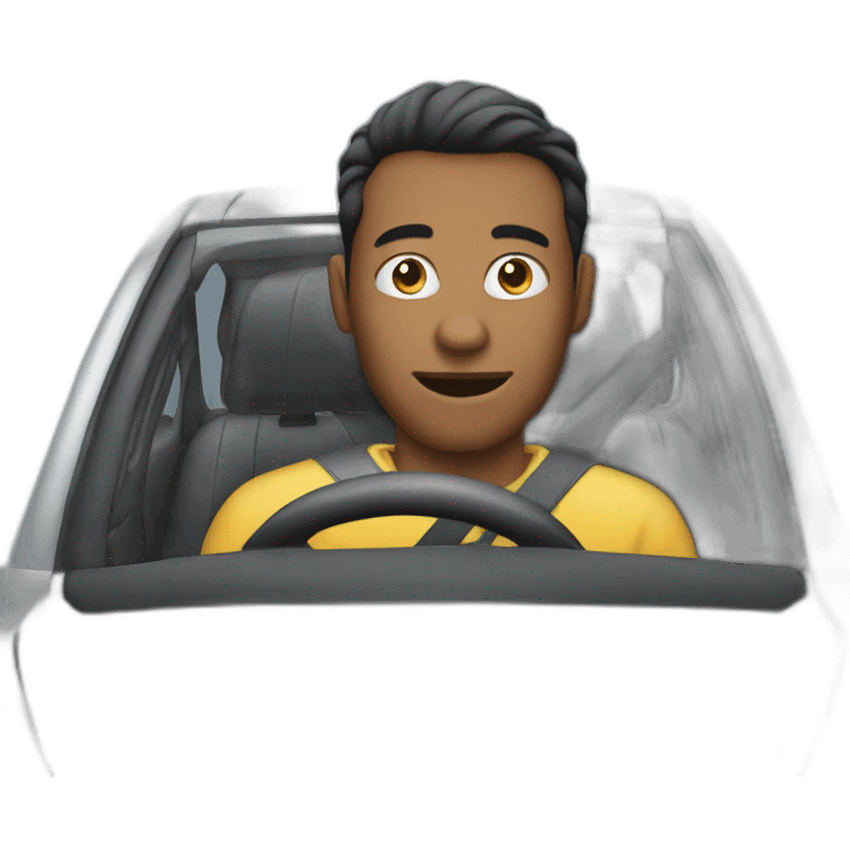 a guy in a car emoji