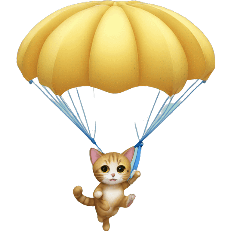 cat on a parachute emoji