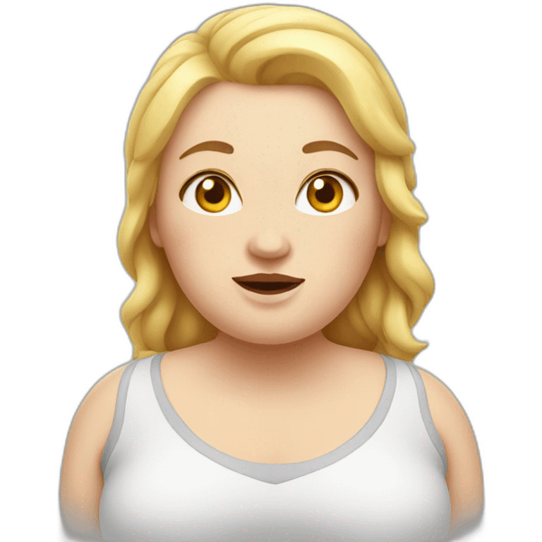 Obese white woman emoji