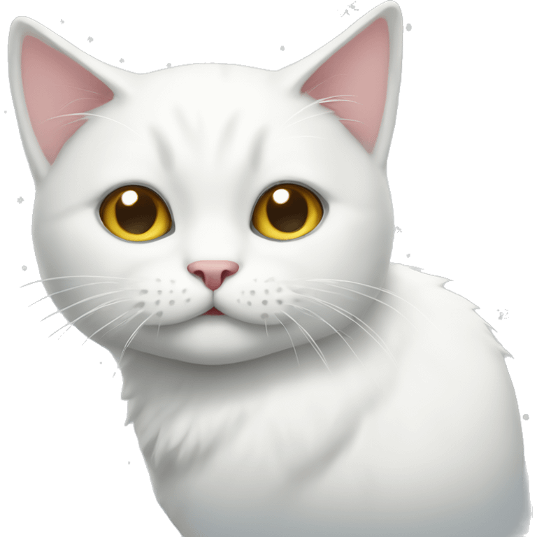 Christmas white cat  emoji