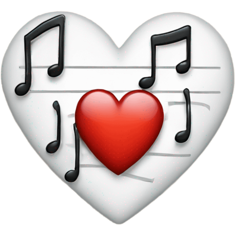 Heart with music emoji