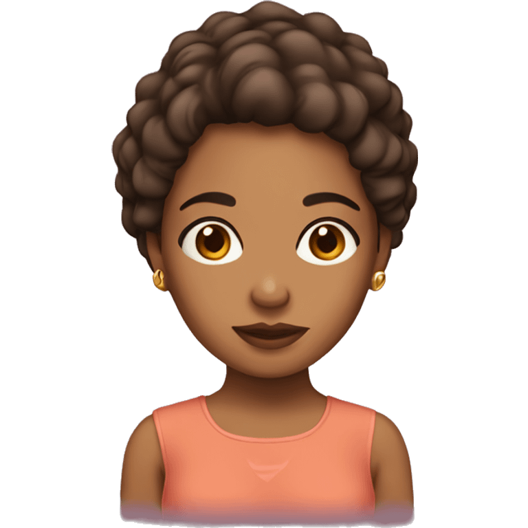 latina with brown skin emoji