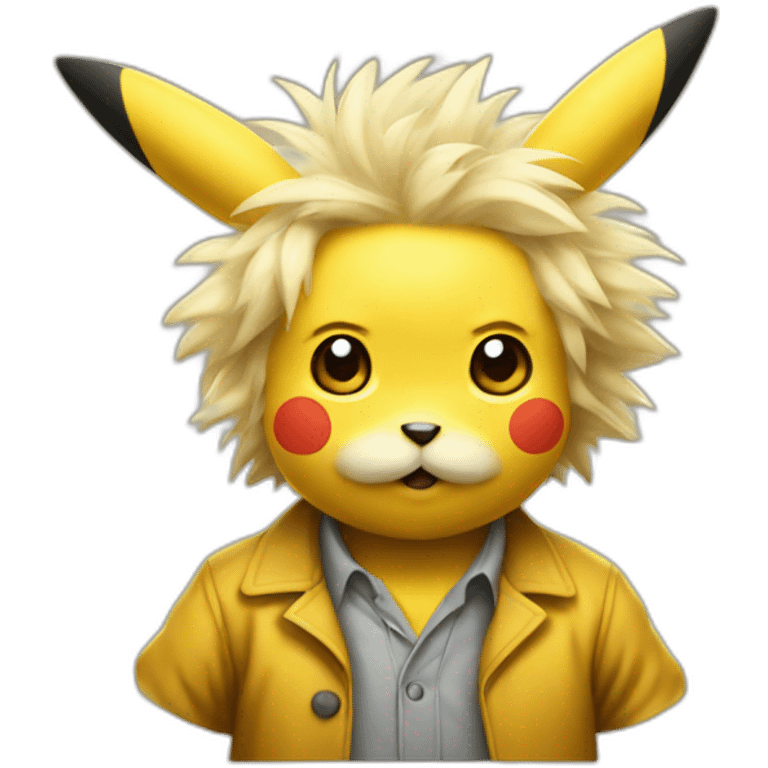 Pikachu like einstein emoji