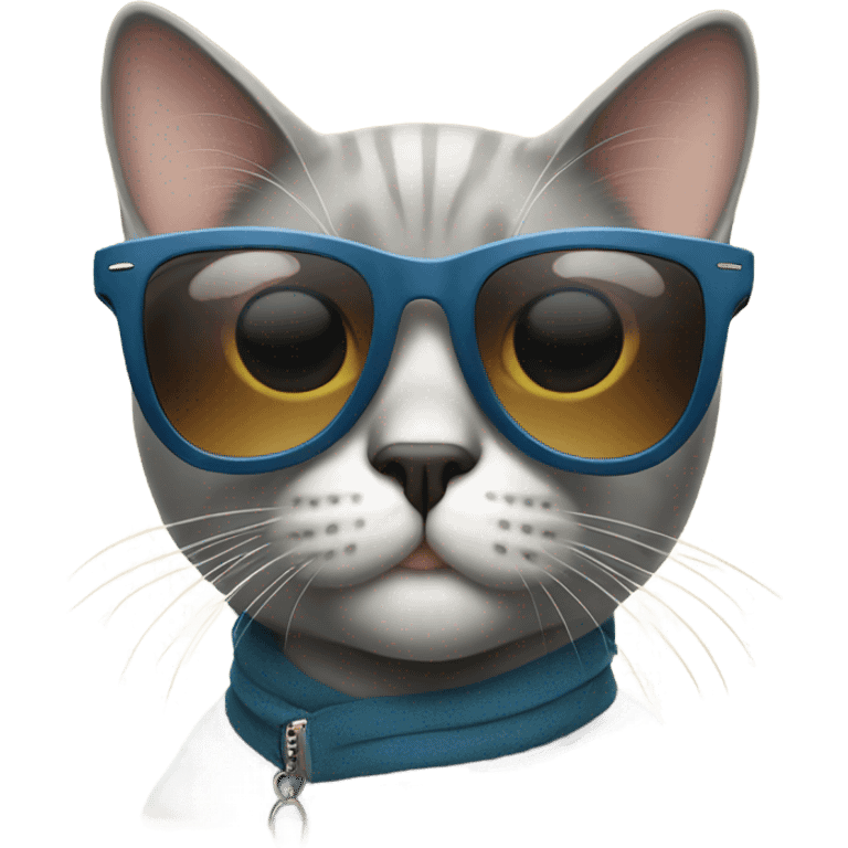 Cat with sunglasses emoji