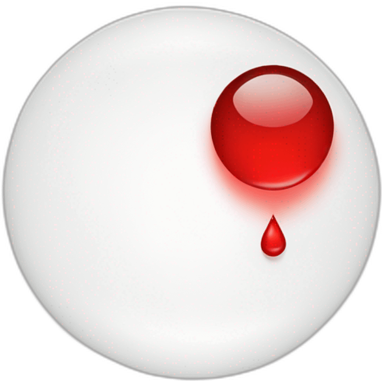 Red circle with a red drop of water on the inside of the circle emoji