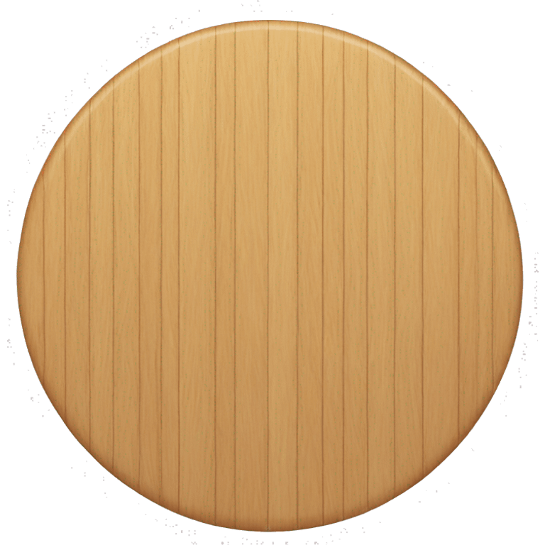 Wooden circle board with lines going down  emoji