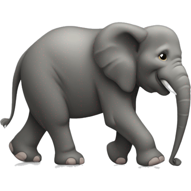 "Un éléphant et un chien". emoji