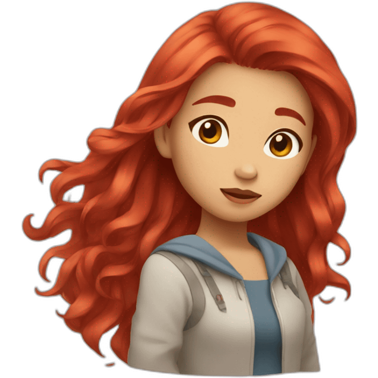 Red hair cutie Filipino emoji