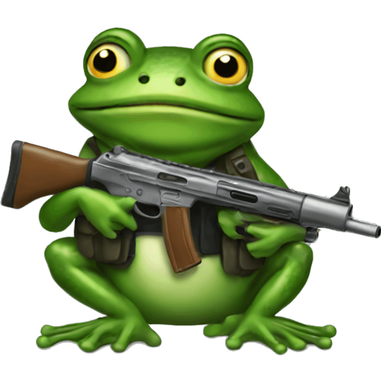 frog with a gun emoji