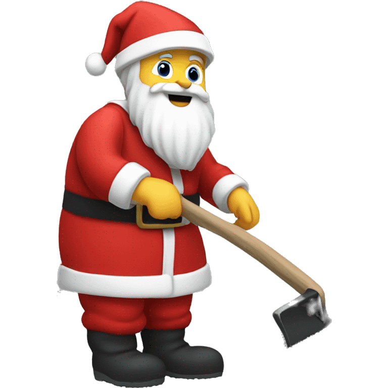 Santa Claus raking gravel emoji