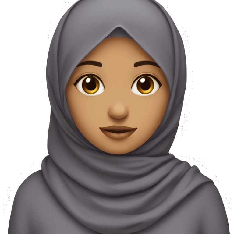 Hijabi girl shy emoji