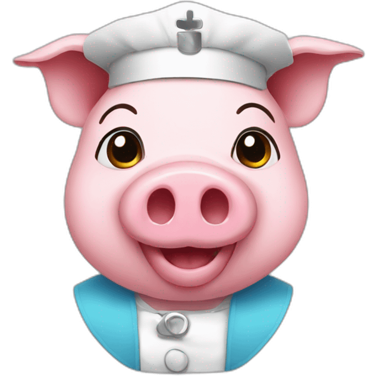 pig with nurse hat emoji