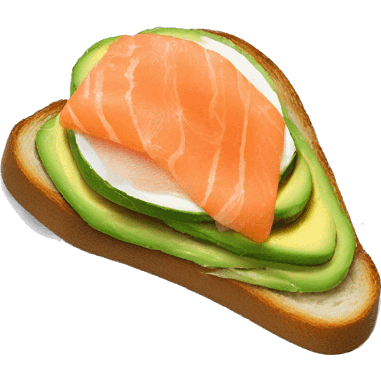 avocado toast with smoked salmon  emoji