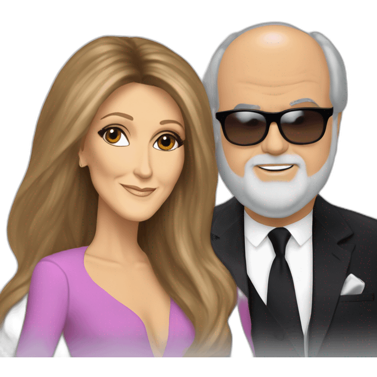 Céline Dion and rené angelil emoji