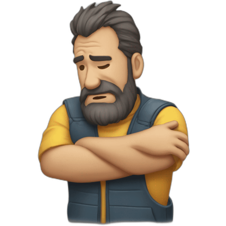 Facepalm sorprendido barba moreno emoji