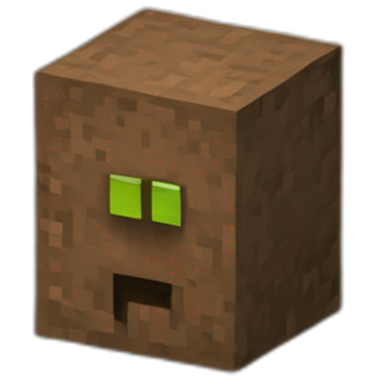 Minecraft dirt logo emoji