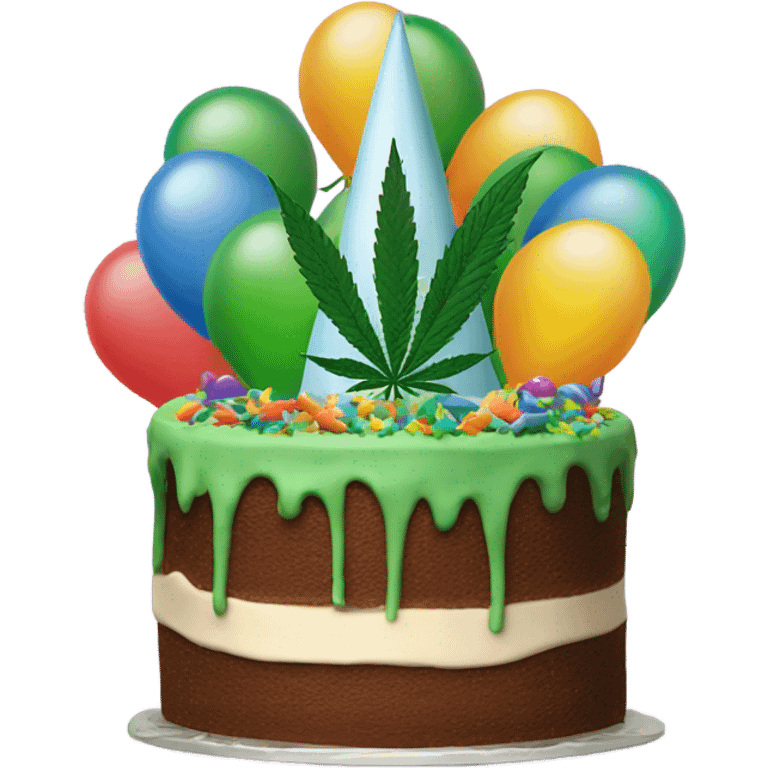 Marijuana birthday  emoji