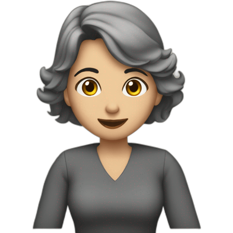 Vilma nuñez escribiendo emoji