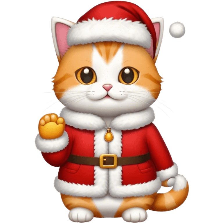 cat with santa outfit emoji